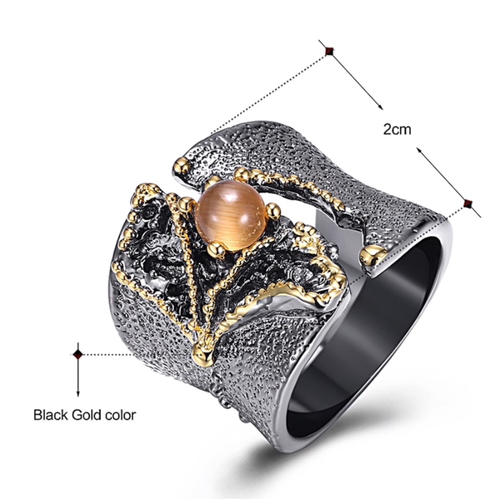 NOT FOR SALE Ring Split on Top with CZ Stone - Size 8 - Picture 5 of 9